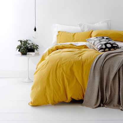 Park Avenue European Vintage Washed 100% Cotton Quilt Cover Set-PEROZ Accessories