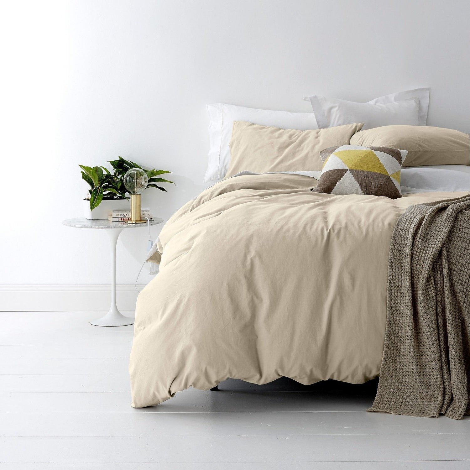 Park Avenue European Vintage Wash 100% Cotton Quilt Cover Set-PEROZ Accessories