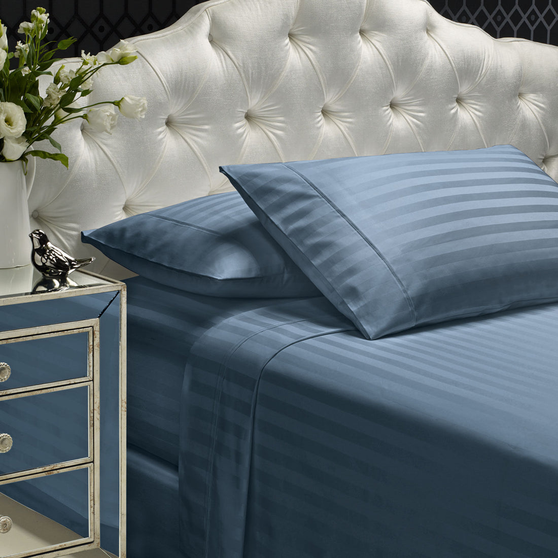 Royal Comfort 1200TC Sheet Set Damask Cotton Blend Ultra Soft Sateen Bedding-Bed Linen-PEROZ Accessories