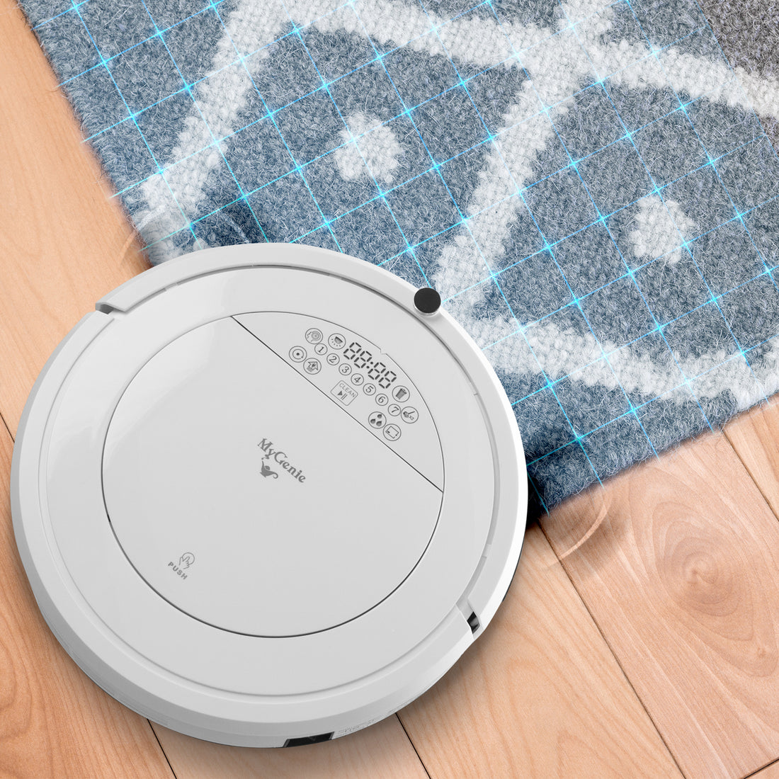 MyGenie ZX1000 Automatic Robotic Vacuum Cleaner Dry Wet Mop Sweep Floor-Small Home Appliances-PEROZ Accessories