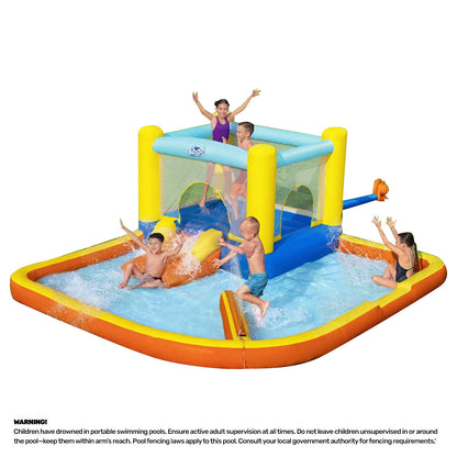 Bestway H2OGO! Bounce Water Park Inflatable Pool Slide w Electric Blower-Home &amp; Garden &gt; Pool &amp; Accessories-PEROZ Accessories