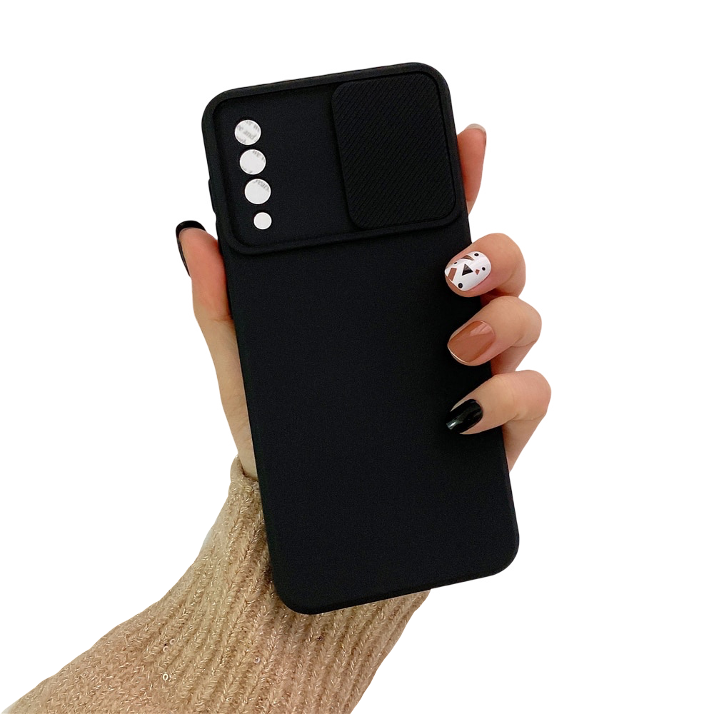 Anymob Samsung Case Black Camera Lens Protection Phone Color Candy Soft Back Cover-Mobile Phone Cases-PEROZ Accessories
