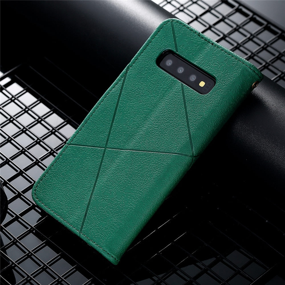 Anymob Samsung Ocean Blue Cat Leather Flip Case Wallet Phone Cover Protection-Mobile Phone Cases-PEROZ Accessories