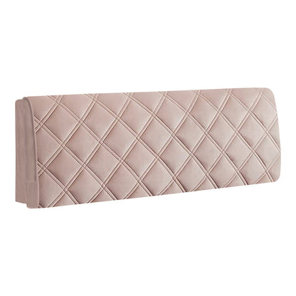 Anyhouz Headboard Cover Khaki Criss Cross Pattern Super Soft Smooth Quilted Velvet Bed Back Dust Protector Cover 200x70cm-Bed Headboard-PEROZ Accessories