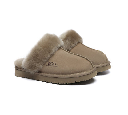Australian Shepherd UGG Slippers Australia Premium Sheepskin Women Muffin Slipper Special-Slippers-PEROZ Accessories