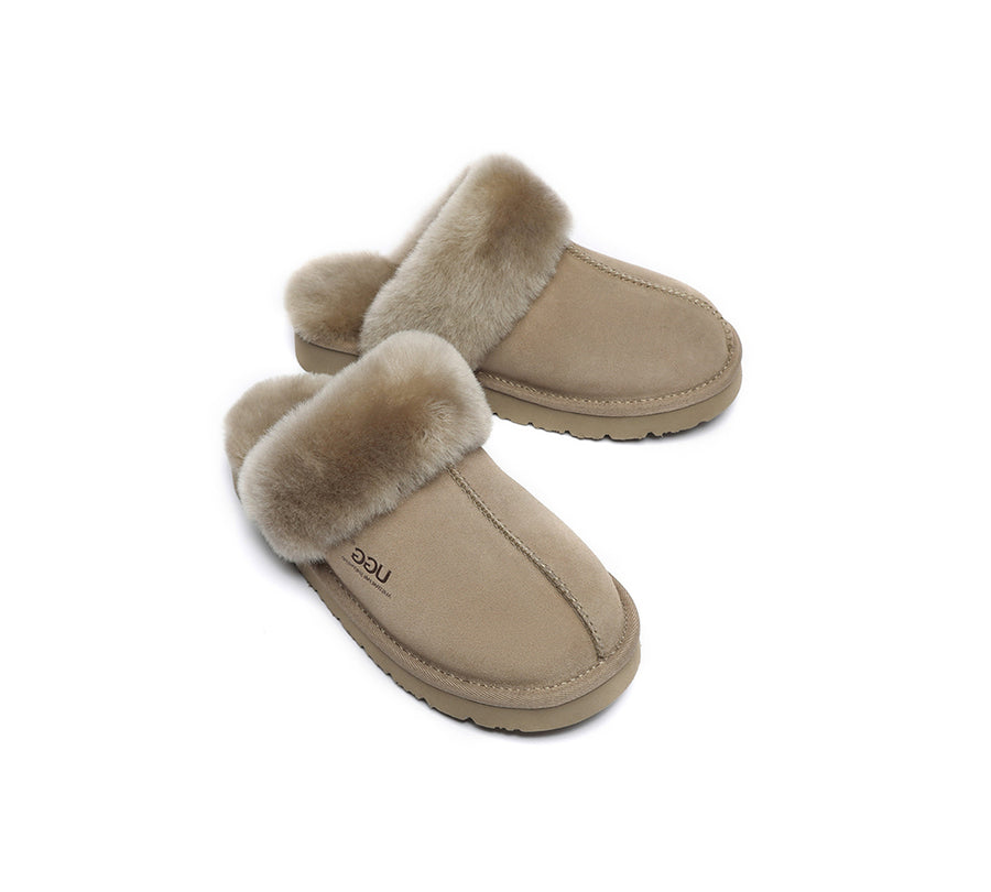 Australian Shepherd UGG Slippers Australia Premium Sheepskin Women Muffin Slipper Special-Slippers-PEROZ Accessories