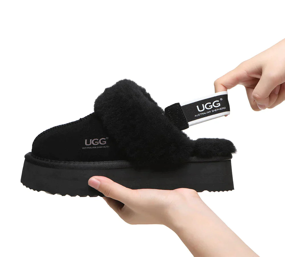 Australian Shepherd UGG Muffin Platform Slipper-Slippers-PEROZ Accessories