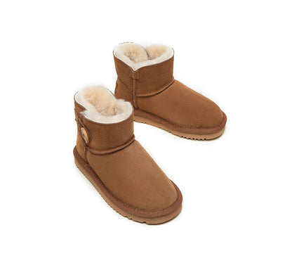 Australian Shepherd Ugg Boots Nolan Kids Mini Button-Kid Boots-PEROZ Accessories