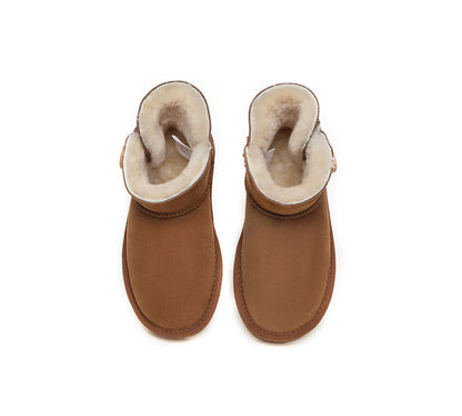 Australian Shepherd Ugg Boots Nolan Kids Mini Button-Kid Boots-PEROZ Accessories