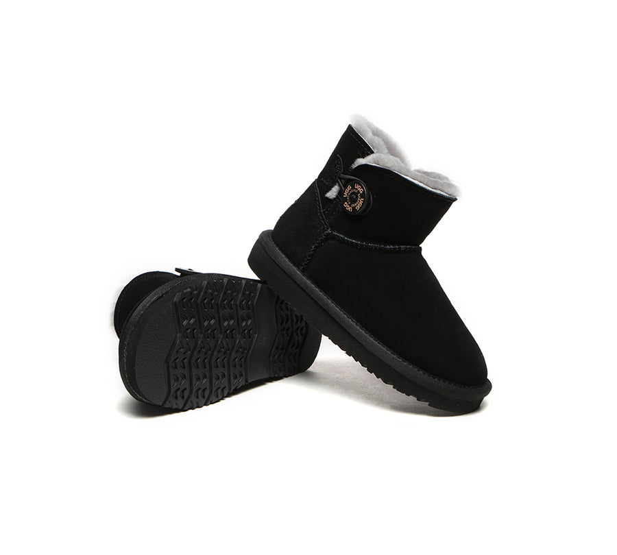 Australian Shepherd Ugg Boots Nolan Kids Mini Button-Kid Boots-PEROZ Accessories