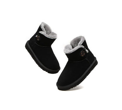 Australian Shepherd Ugg Boots Nolan Kids Mini Button-Kid Boots-PEROZ Accessories
