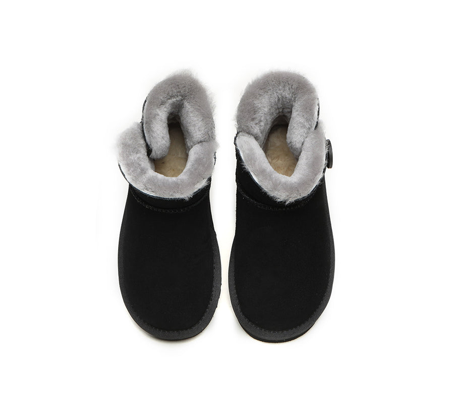 Australian Shepherd Ugg Boots Nolan Kids Mini Button-Kid Boots-PEROZ Accessories