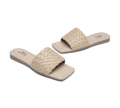 TARRAMARRA Open Toe Woven Flat Sandals Women Taunia-Sandals-PEROZ Accessories