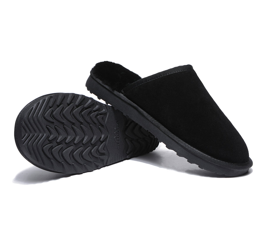 TARRAMARRA Sheepskin Wool Larry Men Scuff-Slippers-PEROZ Accessories