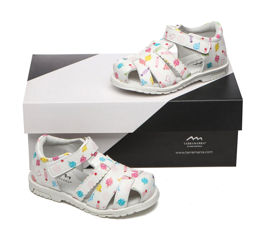 TARRAMARRA Kids Hoop and Loop Roma Candy Girls Sandals-Sandals-PEROZ Accessories