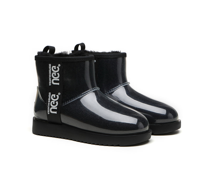Australian Shepherd UGG Boots Clear Waterproof and Shearling Women Coated Classic-Boots-PEROZ Accessories