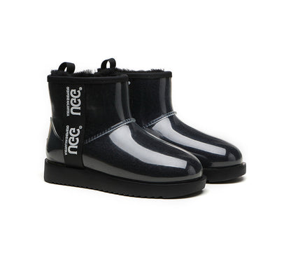 Australian Shepherd UGG Boots Clear Waterproof and Shearling Women Coated Classic-Boots-PEROZ Accessories