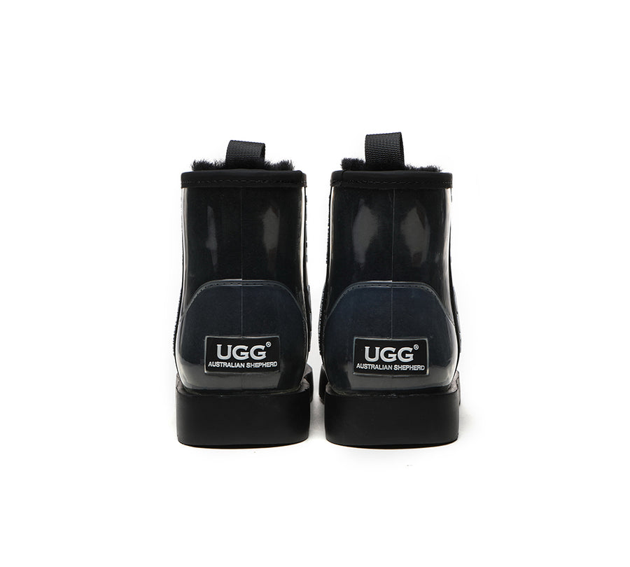 Australian Shepherd UGG Boots Clear Waterproof and Shearling Women Coated Classic-Boots-PEROZ Accessories