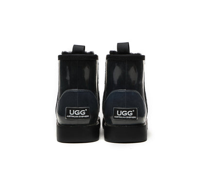 Australian Shepherd UGG Boots Clear Waterproof and Shearling Women Coated Classic-Boots-PEROZ Accessories