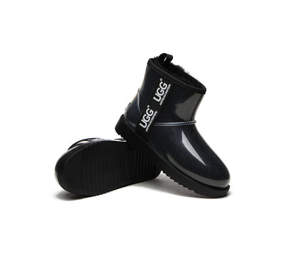 Australian Shepherd UGG Boots Clear Waterproof and Shearling Women Coated Classic-Boots-PEROZ Accessories