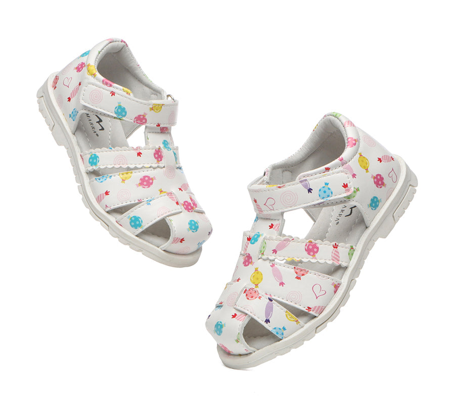 TARRAMARRA Kids Hoop and Loop Roma Candy Girls Sandals-Sandals-PEROZ Accessories