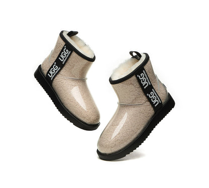 Australian Shepherd UGG Boots Clear Waterproof and Shearling Women Coated Classic-Boots-PEROZ Accessories
