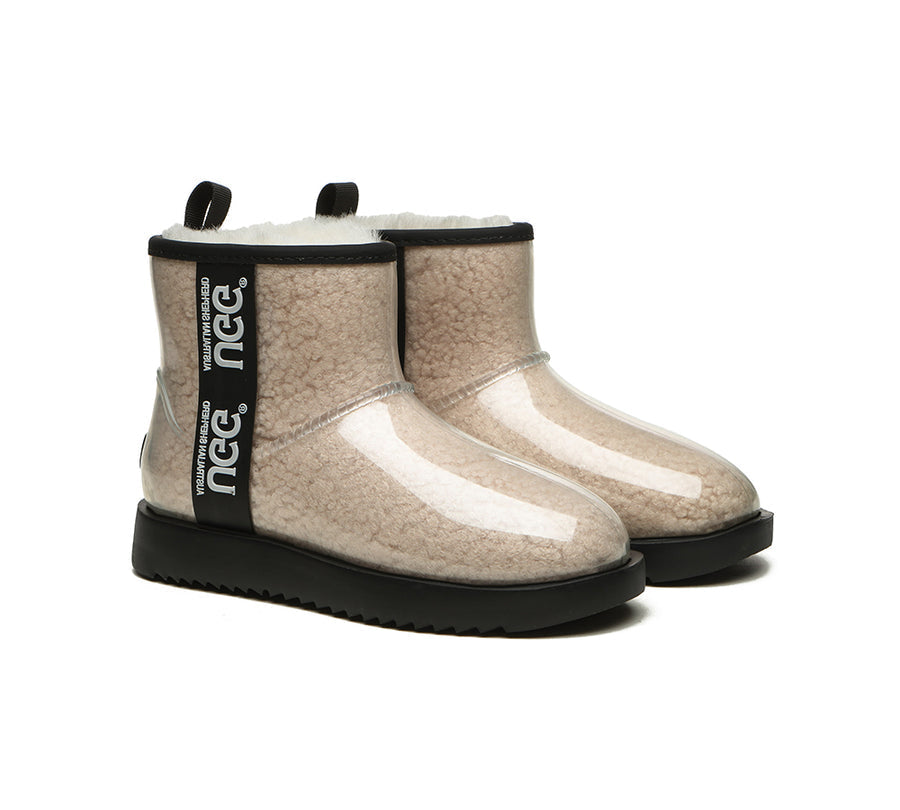 Australian Shepherd UGG Boots Clear Waterproof and Shearling Women Coated Classic-Boots-PEROZ Accessories