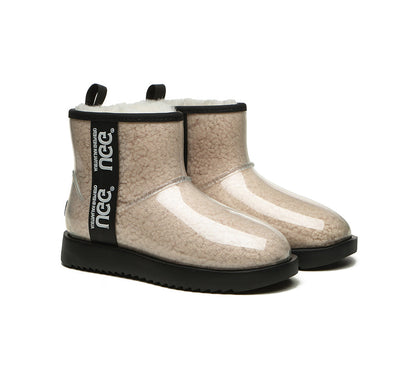 Australian Shepherd UGG Boots Clear Waterproof and Shearling Women Coated Classic-Boots-PEROZ Accessories