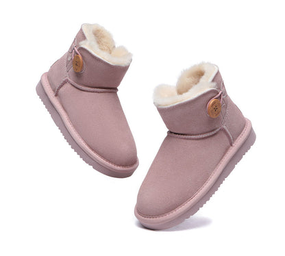 Australian Shepherd Ugg Boots Nolan Kids Mini Button-Kid Boots-PEROZ Accessories