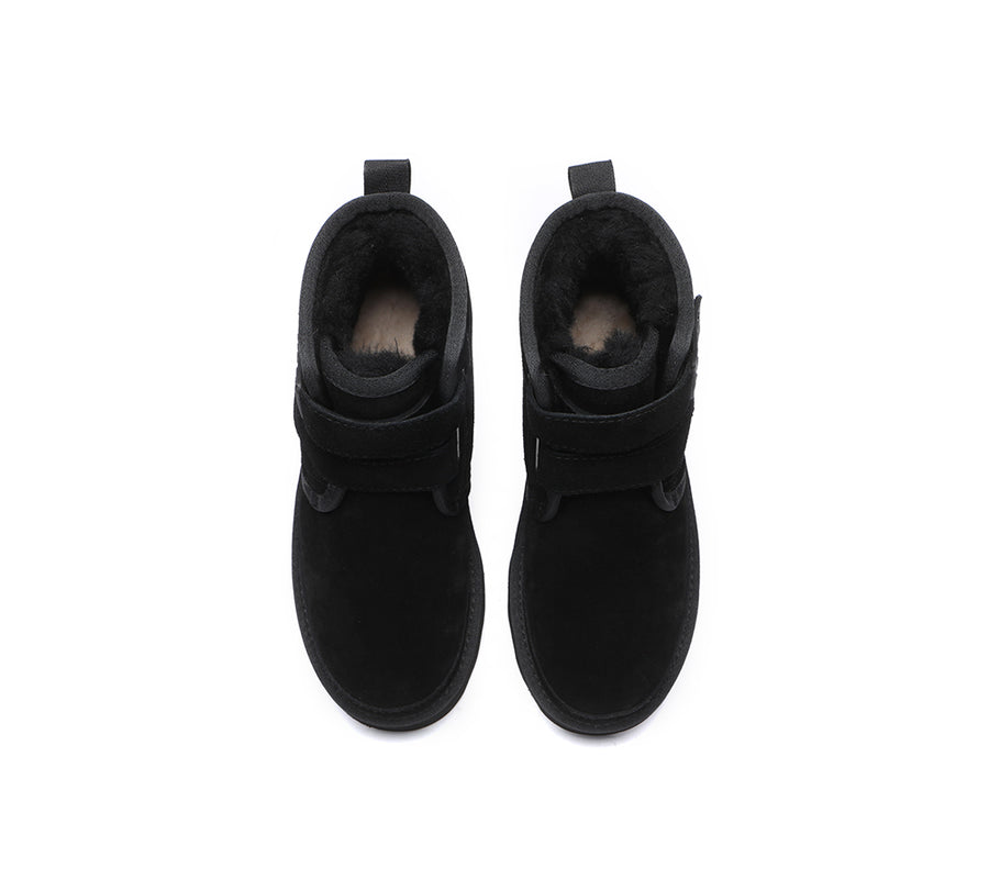 Australian Shepherd Hook and Loop Platform Ugg Boots Women Vigour-Boots-PEROZ Accessories