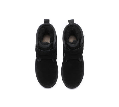 Australian Shepherd Hook and Loop Platform Ugg Boots Women Vigour-Boots-PEROZ Accessories