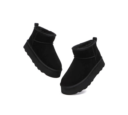 Australian Shepherd Ugg Mini Platform Boots Thick Bottom Ronnie-Boots-PEROZ Accessories