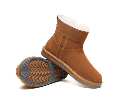 Tarramarra Ankle Sheepskin Zipper Boots Women Malena-Boots-PEROZ Accessories