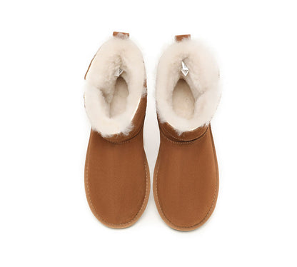 Tarramarra Ankle Sheepskin Zipper Boots Women Malena-Boots-PEROZ Accessories