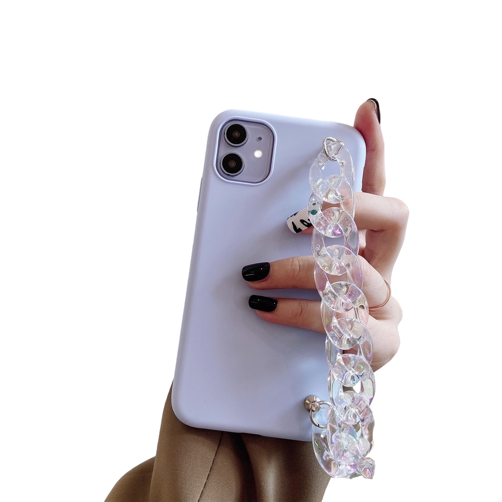 Anymob iPhone Purple Crystal Bracelet Silicone Case Soft Back Cover-Mobile Phone Cases-PEROZ Accessories