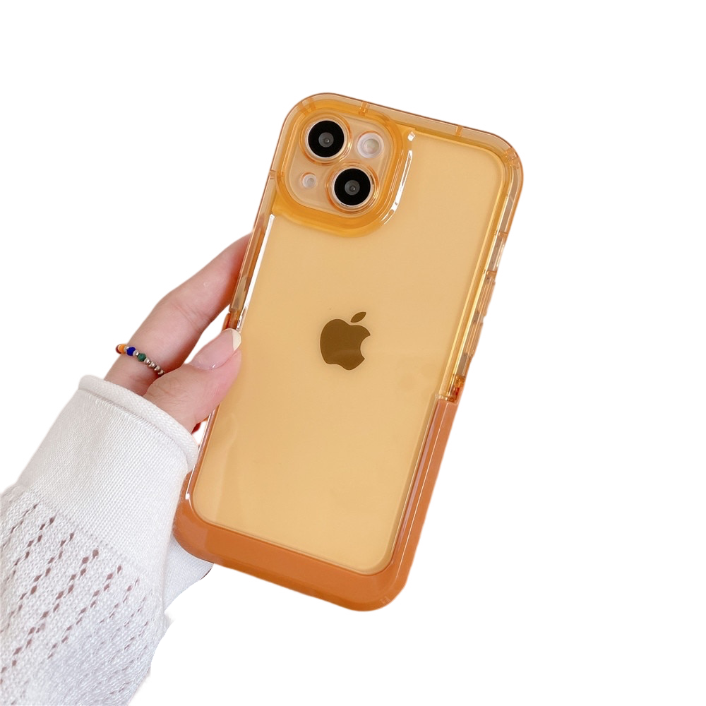 Anymob iPhone Case Orange Holder Stand Bracket Candy Colors Transparent Soft Silicone Cover-Mobile Phone Cases-PEROZ Accessories