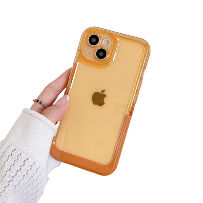 Anymob iPhone Case Orange Holder Stand Bracket Candy Colors Transparent Soft Silicone Cover-Mobile Phone Cases-PEROZ Accessories