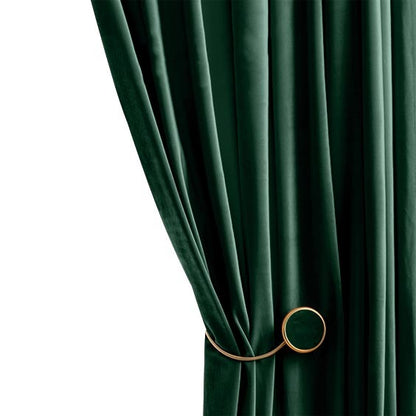 Anyhouz Curtain 400cm Dark Green Modern Blackout Curtains for Living Room Bedroom Window Treatments Sound Proof Curtains Drapes-Curtains &amp; Drapes-PEROZ Accessories