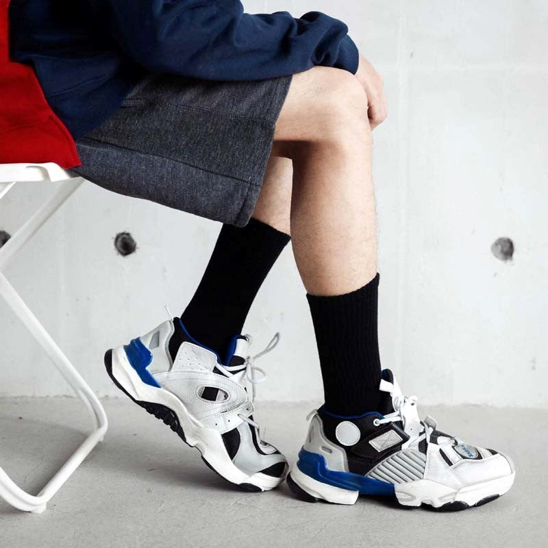 Anysox 5 Pairs Size 2-6 Fashion Socks High Quality Office Sports Business Long Socks Cotton Solid Colors Skateboard Knitted Casual Dark Grey-Socks-PEROZ Accessories