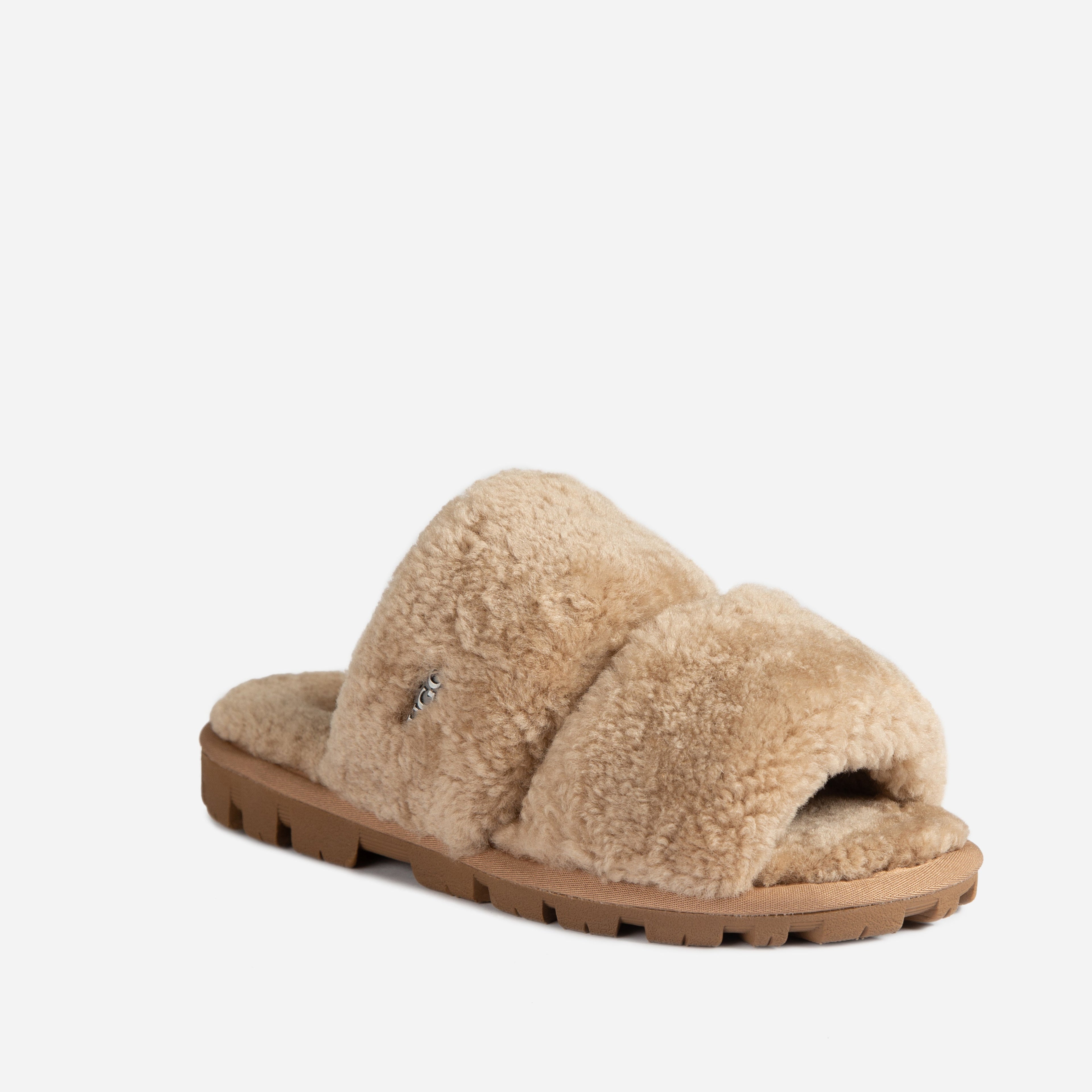 Ugg Evelyn Curly Slide-Boots-PEROZ Accessories