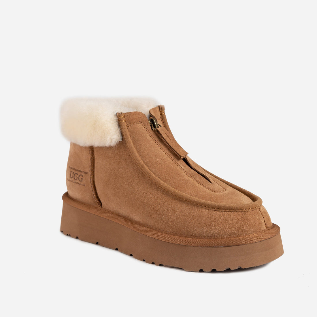 Ugg Della Platform Zip Boots-Boots-PEROZ Accessories