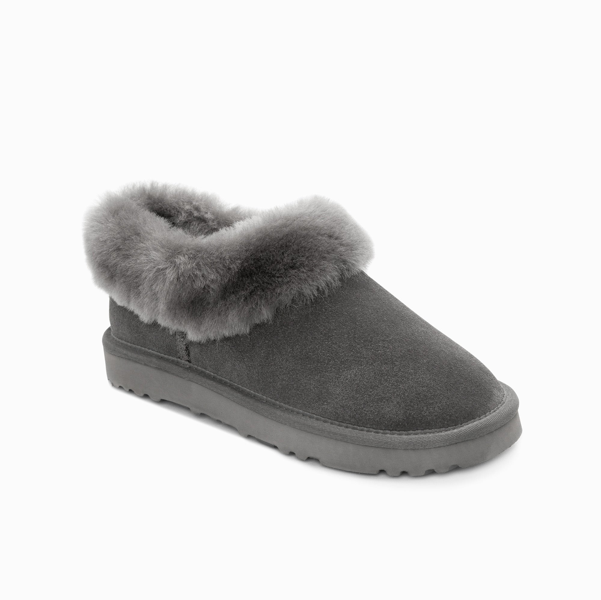 Ugg Slippers Avery Unisex Premium Sheepskin Slippers Suede-Slippers-PEROZ Accessories