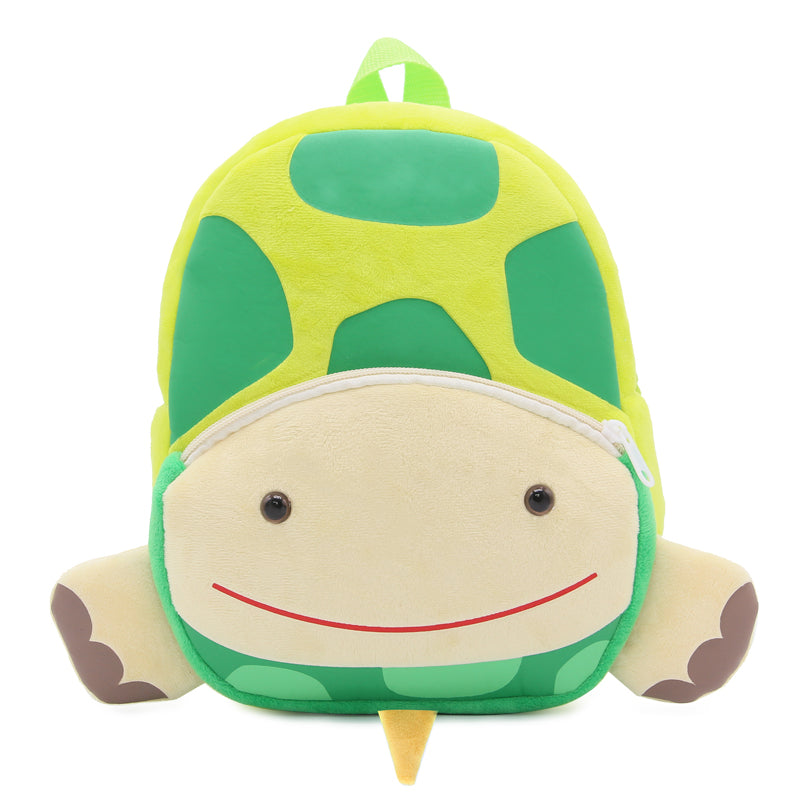 Anykidz 3D Green Turtle School Backpack Cute Animal With Cartoon Designs Children Toddler Plush Bag For Baby Girls and Boys-Backpacks-PEROZ Accessories