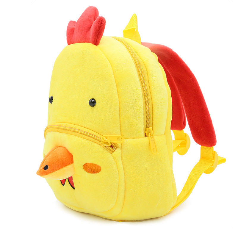 Anykidz 3D Yellow Chick School Backpack Cute Animal With Cartoon Designs Children Toddler Plush Bag For Baby Girls and Boys-Backpacks-PEROZ Accessories