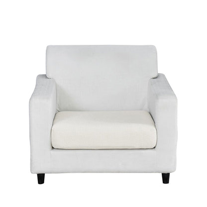 Anyhouz Sofa Cover White Polyester Thick Stretchable Cushion For Living Room 1Pc Normal Size 95-120cm-Slipcovers-PEROZ Accessories