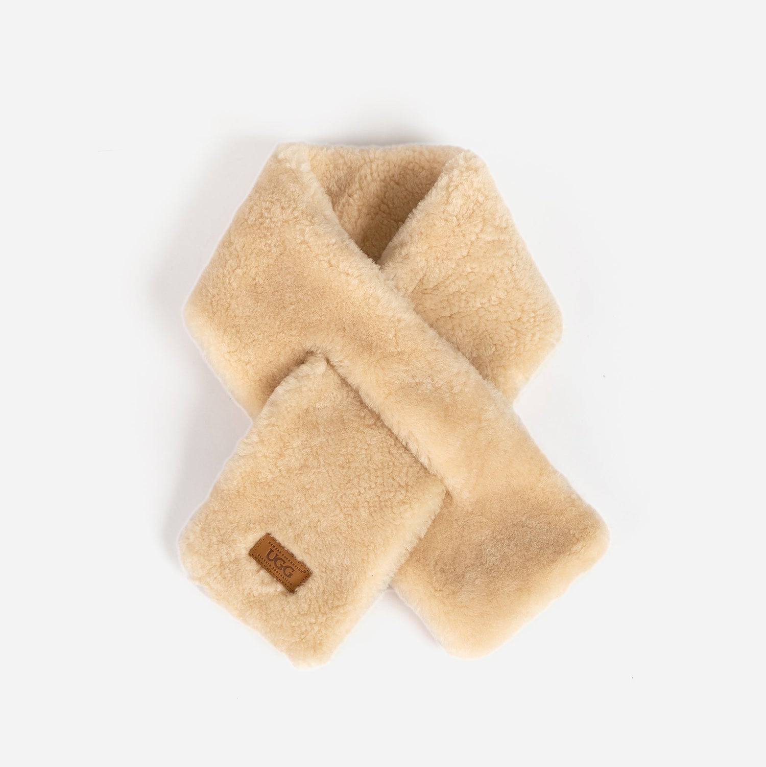 Ugg Curly Sheepskin Scarf-Scarves-PEROZ Accessories