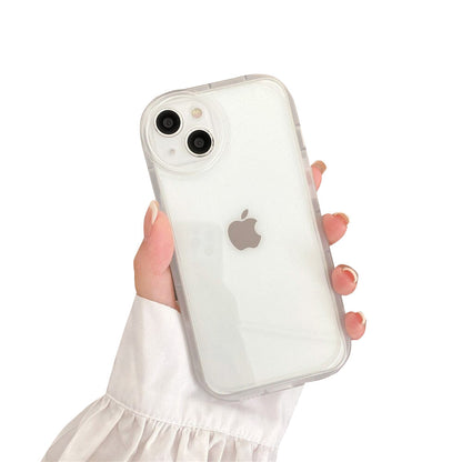 Anymob iPhone Case White Transparent Shockproof Round Lens Protection Soft Silicone Cover iPhone 12 11 13 Pro Max XR XS Max X 7 8 Plus SE 2020 12 13-Mobile Phone Cases-PEROZ Accessories