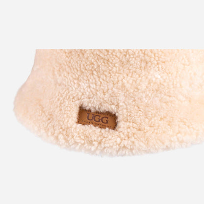 Ugg Curly Sheepskin Bucket Hat-Hats-PEROZ Accessories