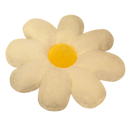 Anyhouz Plush Pillow White Flower Shape Stuffed Soft Pillow Seat Cushion Room Decor 60cm-Pillow-PEROZ Accessories