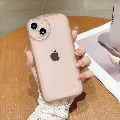 Anymob iPhone Case Pink Round Camera Protection Shockproof Bumper Cover iPhone 13 11 12 Pro Max X XS Max XR 7 8 Plus SE 2020 Compatible-Mobile Phone Cases-PEROZ Accessories